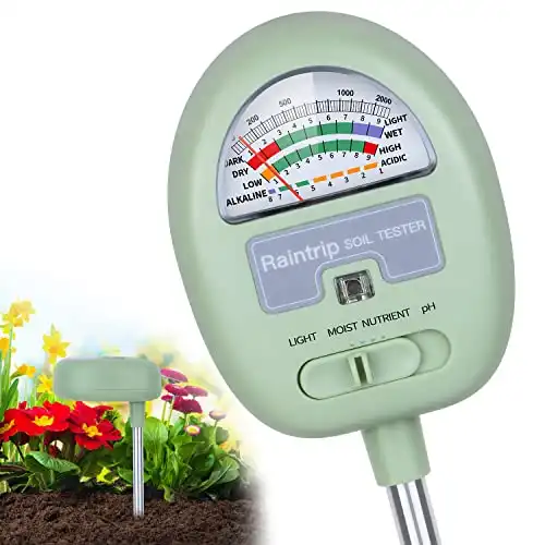 4-in-1 Soil Meter | Moisture, Light, Nutrients, pH (No Battery Required)